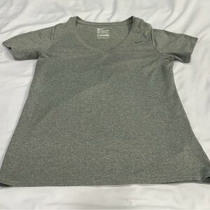 Nike Gray V-Neck Performance Tee